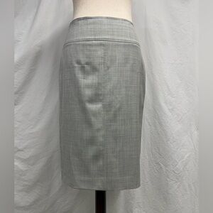 J. Crew Light Gray 100% Wool Super 120s Pencil Skirt